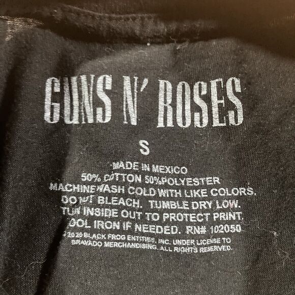 Guns ‘N Roses Logo Graphic Tee (Sz Small - Men / Women) Black Frog Band T-Shirt - Picture 3 of 4
